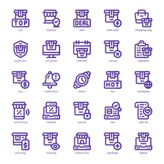 Product Development Icon pack for your website, mobile, presentation, and logo design. Product Development Icon line basic color design. Vector graphics illustration and editable stroke.