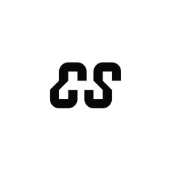 CS monogram logo design letter text name symbol monochrome logotype alphabet character simple logo