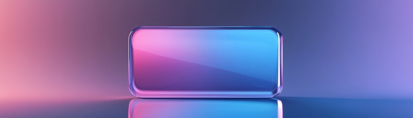 Obraz premium A close-up view of a textured square object, featuring intricate patterns, set against a vibrant pink and blue gradient background that enhances its visual appeal.