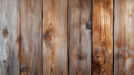 Fototapeta premium Rustic Wooden Planks Background - Close-up texture of aged, brown wooden planks. Great for rustic designs