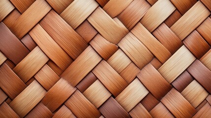 Woven Wood Texture Background - Detailed close-up of a woven wood pattern, showcasing intricate texture and natural tones. Perfect for backgrounds or design elements