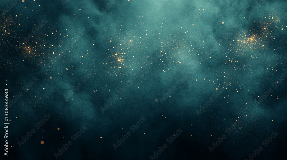 Poster blue and green blurred motion background representing calm, growth, harmony, and change with fluid, 