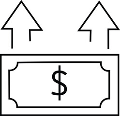Obraz premium Money movement icons vector editable file, black and white