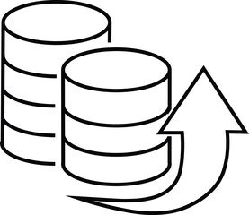 Money movement icons vector editable file, black and white