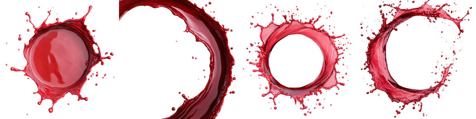 Vibrant red paint splashing splattering and dripping in a dynamic abstract design  The liquid flows mixes and spreads across the frame creating a bold energetic and contemporary visual effect