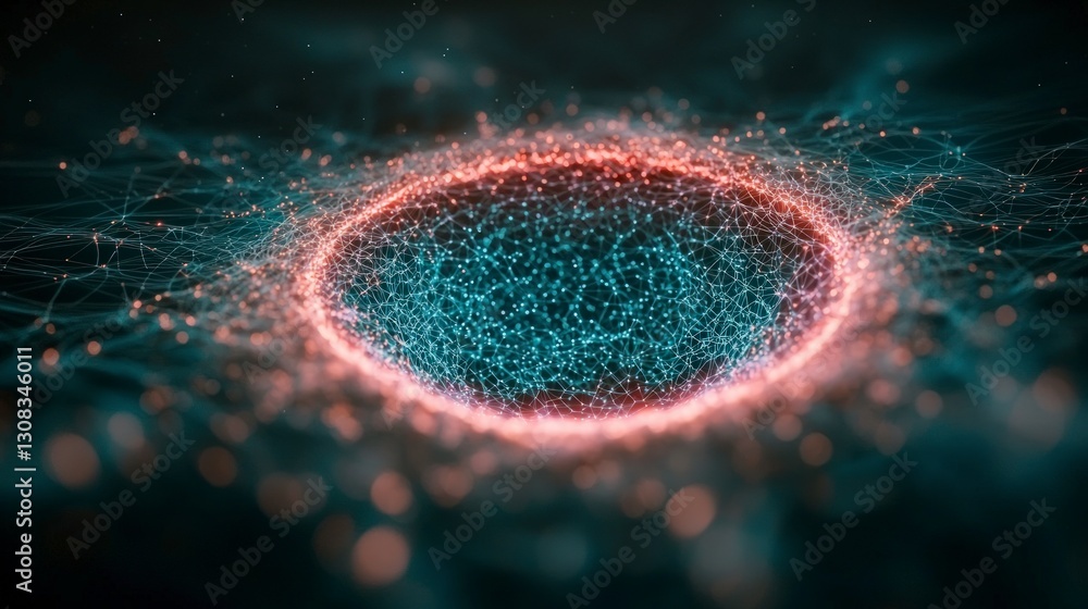 Poster ai network abstract digital cyberspace futuristic technology background