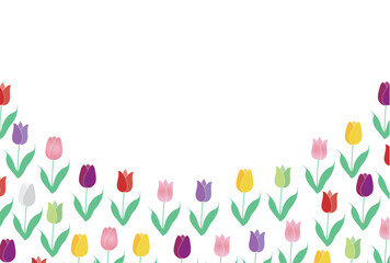 チューリップ　カラフル　和柄　背景　