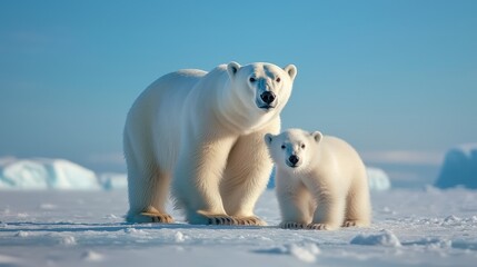 Polar Bears on Ice, Arctic Landscape (1)