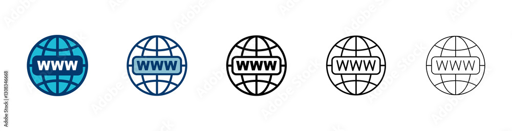 Wall mural web icon vector isolated on white background. website vector icon. internet world vector