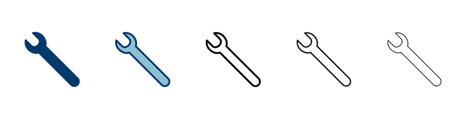 wrench icon vector isolated on white background. Wrench vector icon. Spanner symbol