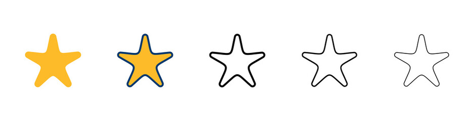 Star Icon vector isolated on white background. Star vector icon. Rating symbol