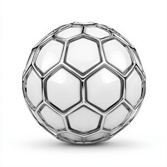 Fototapeta premium Simple soccer ball isolated on a white background ideal for sports graphics and illustrations representing team spirit