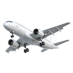 Obraz premium Airplane flying high above the clouds in a clear blue sky creating a sense of freedom and adventure for travelers