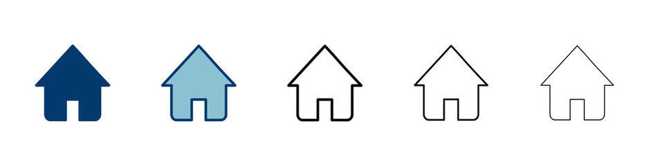 Home icon vector isolated on white background. House vector icon. Address