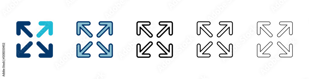 Poster fullscreen icon vector isolated on white background. expand to full screen icon. fullscreen sign ico