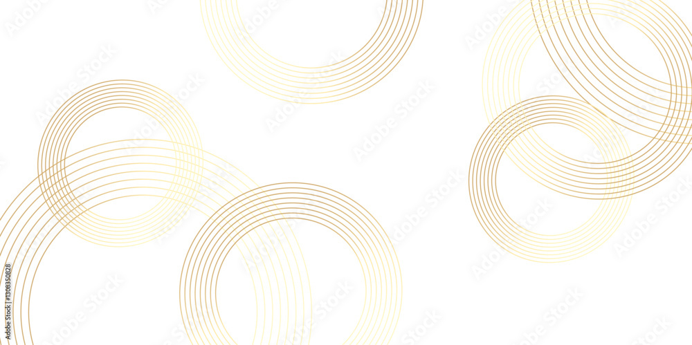 Aufkleber modern white and golden abstract background with circle shape golden vector abstract graphic design 