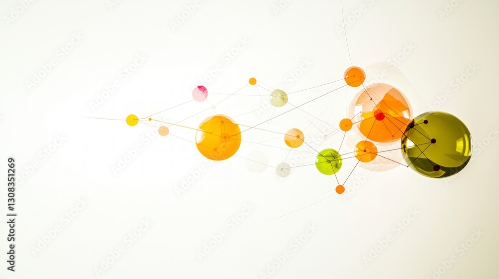 Poster global network interconnected business teamwork technology abstract graphic