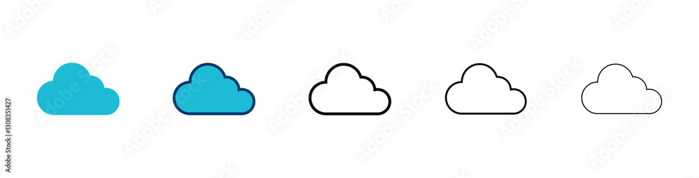 Poster cloud icon vector isolated on white background. cloud computing icon