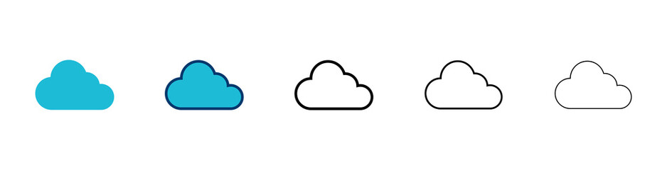 Fototapeta premium Cloud icon vector isolated on white background. cloud computing icon