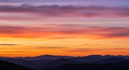 Obraz premium Gradient Sunset Landscape