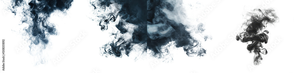 Poster dramatic and moody abstract digital artwork featuring a smoky hazy atmosphere with mysterious and et