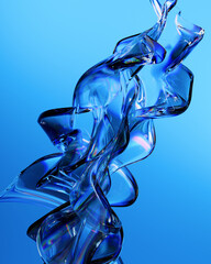 abstract blue glass