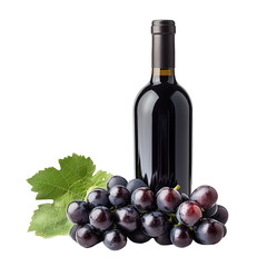 Dry Red Wine isolated on transparent background, png