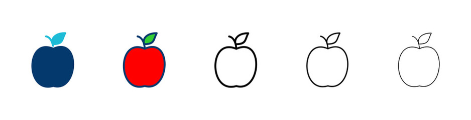 Apple icon vector isolated on white background. Apple vector icon.