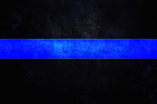 Blue Line Remembrance Minimalist Wallpaper - A tribute to service and sacrifice. Symbolizing unity, remembrance, support, honor, and courage