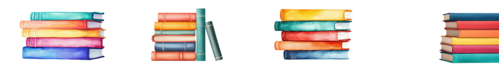 Vibrant piles of hardcover and paperback books in various colors shapes and sizes representing the abundance of literature education and knowledge  This image could be used to symbolize learning