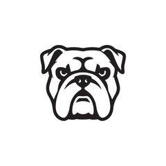 bulldog head vector