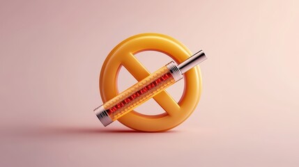 Circular symbol representing a conceptual idea or theme in a minimalist design with soft background and clean lines