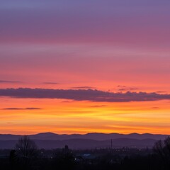 Obraz premium Gradient Sunset Landscape