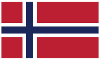 Fototapeta premium National flag of Norway Vector Illustration. State background.