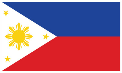 National flag of Philippines Vector Illustration. State background.