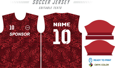 Soccer Jersey Design Template, Football Kit Mockup, Custom Team Uniform Vector, Retro & Modern Football Shirt Pattern