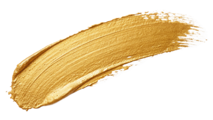 abstract gold paint texture stroke on white
