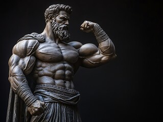 Powerful Statue of a Warrior