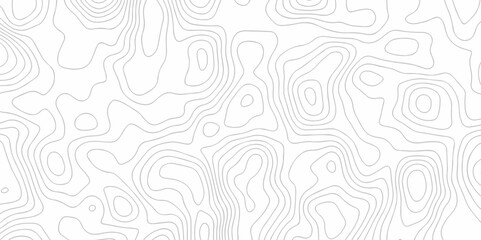 Abstract Vector geography landscape Topo contour map on white background, Topographic contour lines. Seamless pattern with lines Topographic map. Geographic mountain relief diagram line wave carve.	