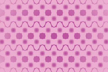 Pink geometric zigzag stripes element effect and octagon blurry shape pattern banner design.