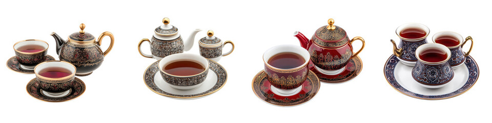 Exquisite Antique Chinese Porcelain Tea Set with Ornate Designs and Vibrant Colors   Elegant Tableware for Traditional Tea Ceremonies Home Entertaining and Luxury Hospitality Decor