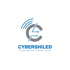 logo internet network technology abstract design illustration electricity vector cybershiled