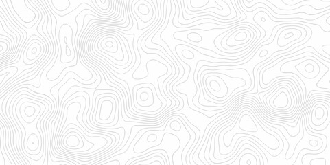 Geography landscape Topo contour map on white background, Topographic contour lines. Seamless pattern with lines Topographic map. Geographic mountain relief diagram line wave carve design.	
