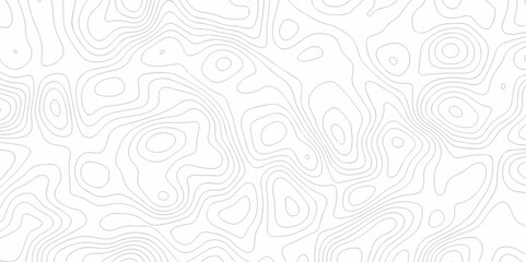 Geography landscape Topo contour map on white background, Topographic contour lines. Seamless pattern with lines Topographic map. Geographic mountain relief diagram line wave carve design.	
