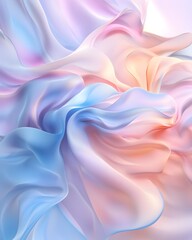 Fototapeta premium Colorful abstract smoke background with flowing waves and soft silk-like texture