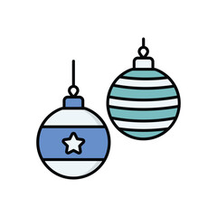 Bauble  icon isolated on a white background. Vector illustration.