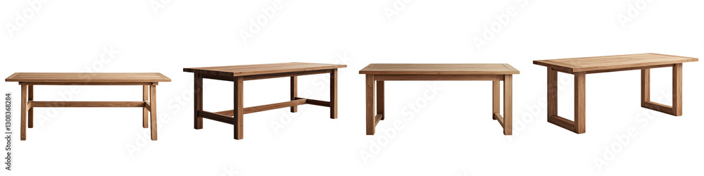 Poster an assortment of wooden tables and desks in a variety of styles and designs including modern minimal