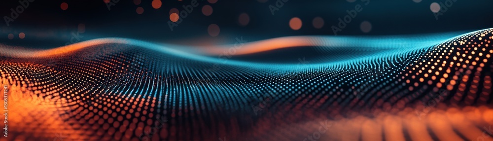 Poster a vibrant close-up of an abstract background featuring dynamic blue and orange hues, intertwined in 