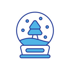 Snow Globe icon isolated on a white background. Vector illustration.