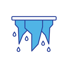 Icicles icon isolated on a white background. Vector illustration.